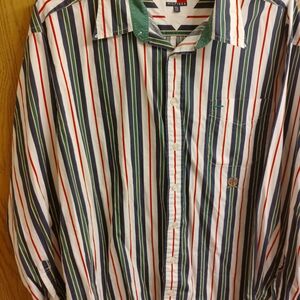 Tommy Hilfiger Men's Multicolor Striped Button Down Shirt